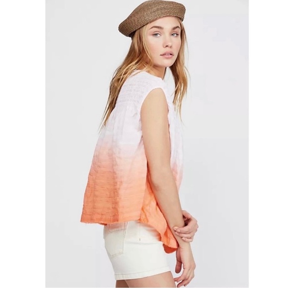 NEW FREE PEOPLE OMBRÉ SLEEVELESS BLOUSE - Picture 5 of 9